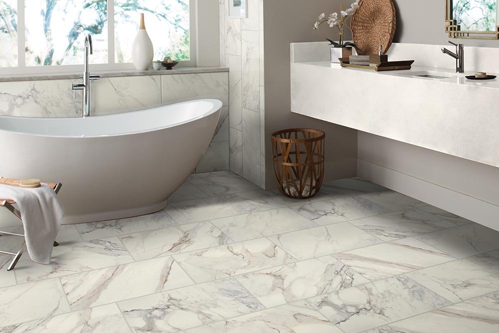 Bathroom Porcelain Marble Tile -  Mr. Carpet in Espanola, NM