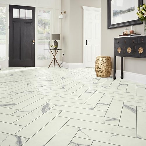 Entry Foyer Luxury Vinyl Tile Herringbone LVT -   Mr. Carpet in Espanola, NM